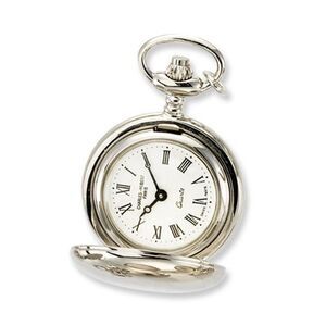 Charles Hubert Ladies Chrome-plated Brass Polished Watch Necklace